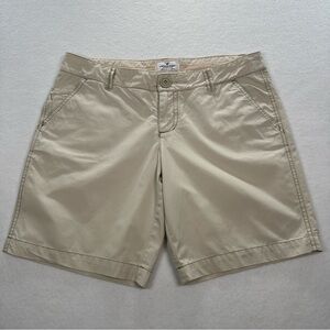 American Eagle Vintage Y2K Bermuda Shorts Womens Size 8 Khaki Low Rise Wide Hem